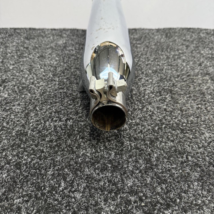 Indian Scout Lower Chrome Silencer with Black Tip